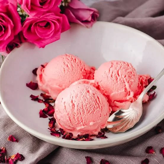 Rose ice cream