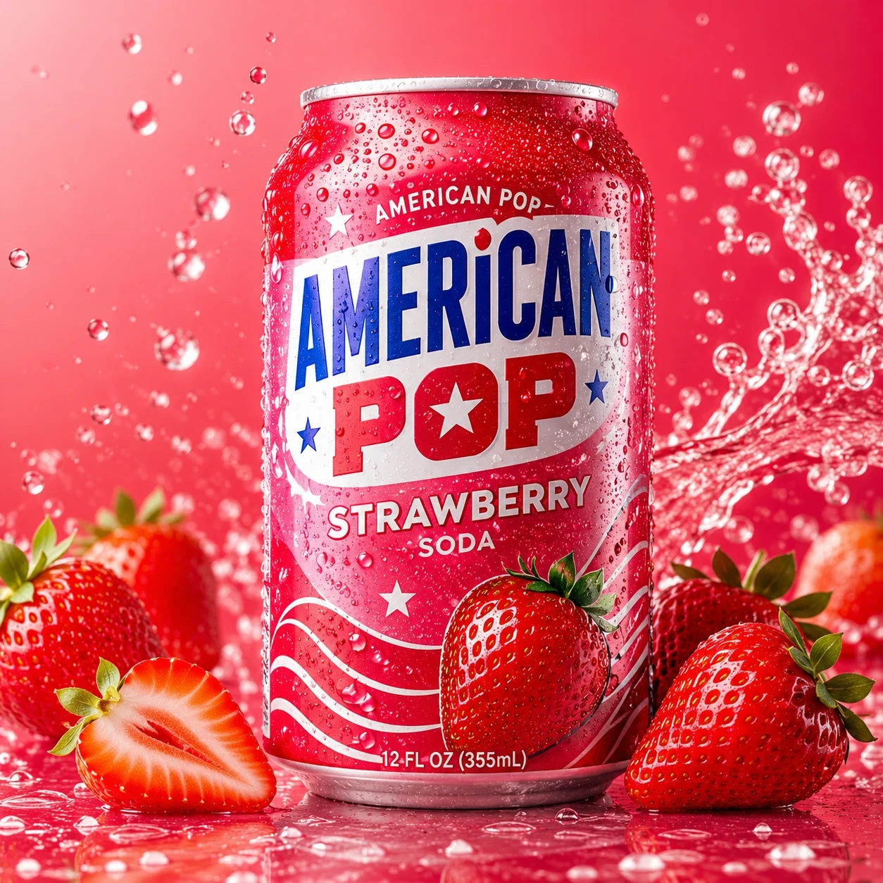 Strawberry American Pop Soda