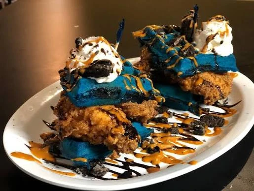 Cookie Monster Waffles