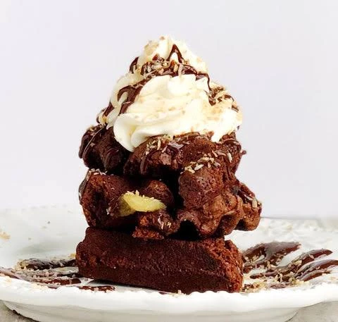 Brownie chocolate waffles