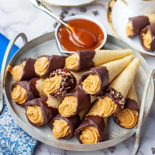 Chocolate Caramel Waffles