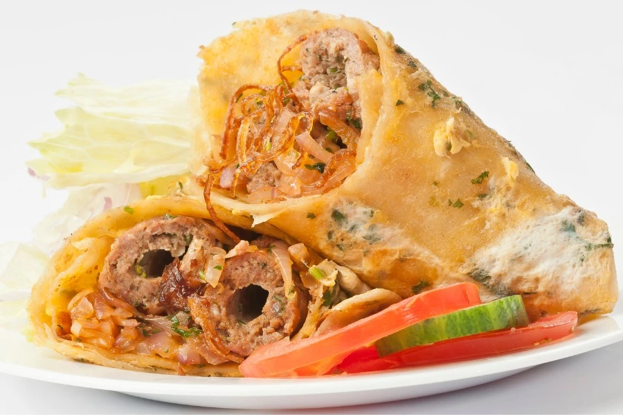 Mutton Seekh Kebab Roll