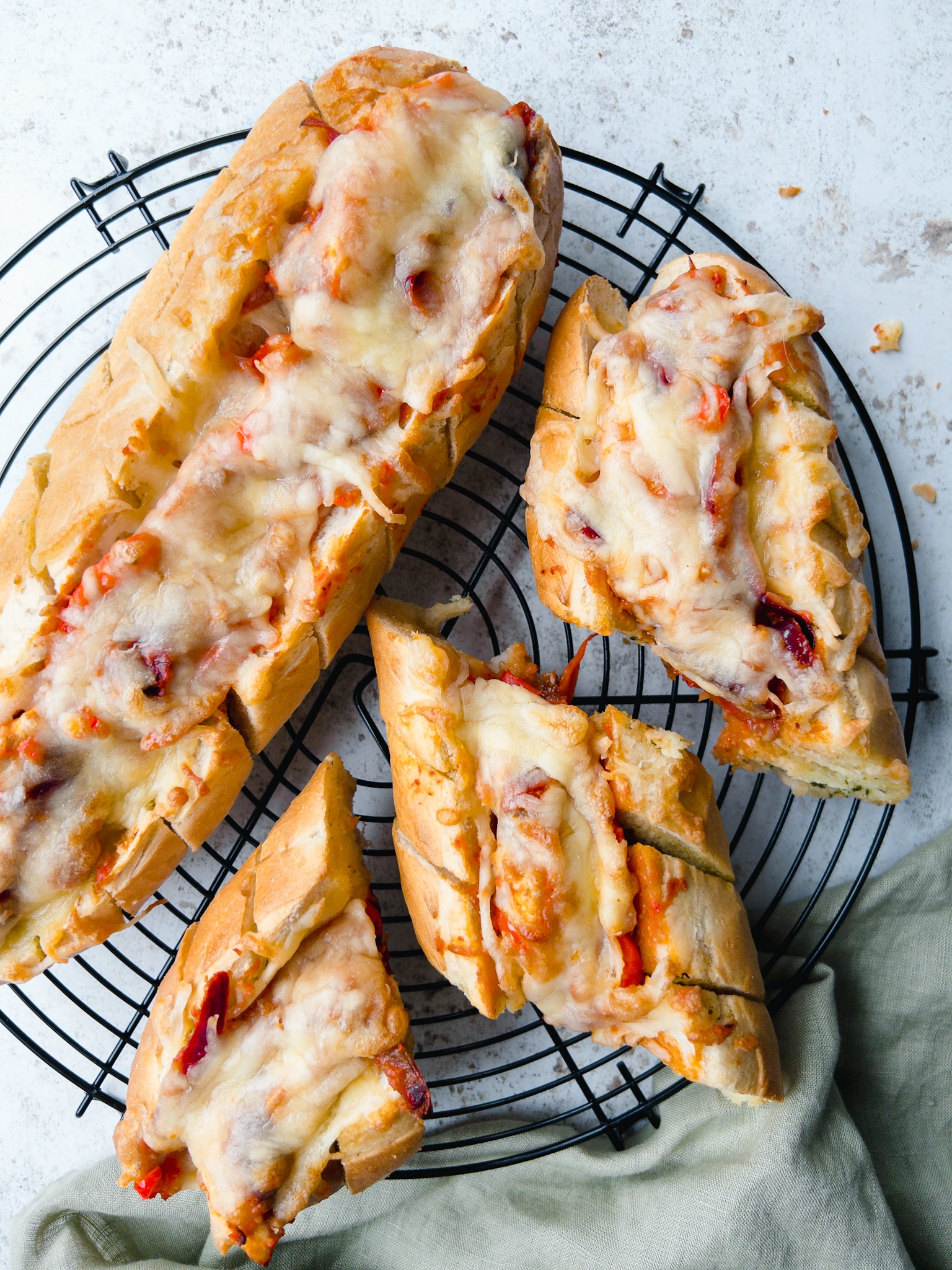 Stuffed Cheese Chicken Garlic Bread