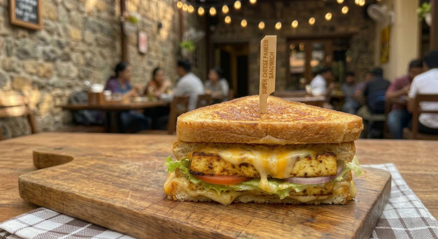 Super cheese paneer sandwich