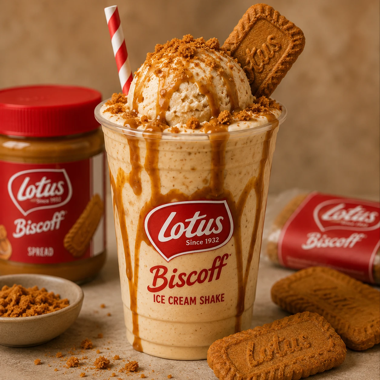 Lotus Biscoff Ice Cream Shake